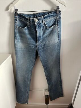 Rag & Bone Raw Hem Blue Jeans